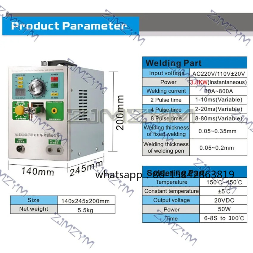 3.2KW Darbeli İndüksiyonlu Oto - Spot Welder 18650 Battery Pack incelemesi ve fiyatı