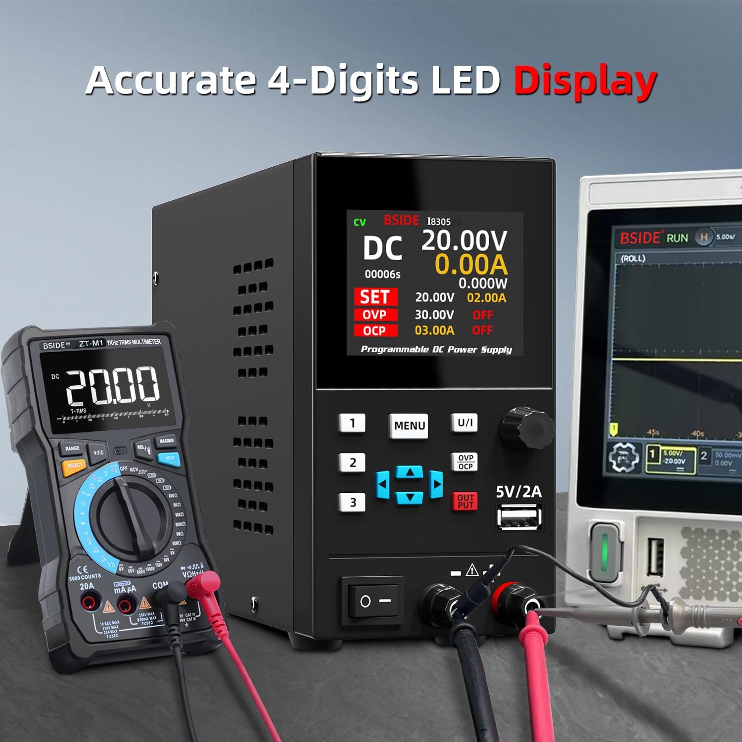 BSIDE DC Laboratuvar Düzenlenm - Programmable Dc Power Supply 30V 10A incelemesi ve fiyatı