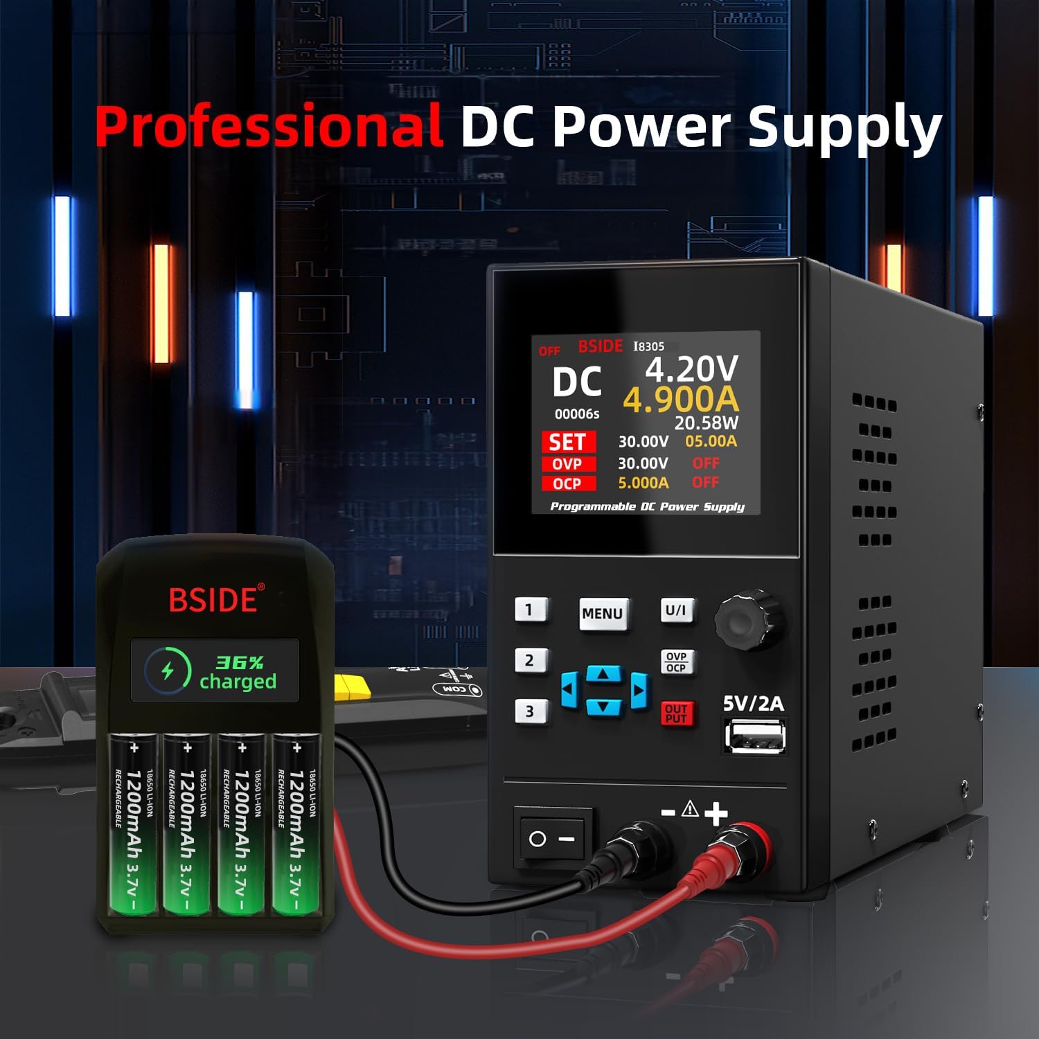 BSIDE DC Laboratuvar Düzenlenm - Programmable Dc Power Supply 30V 10A incelemesi ve fiyatı
