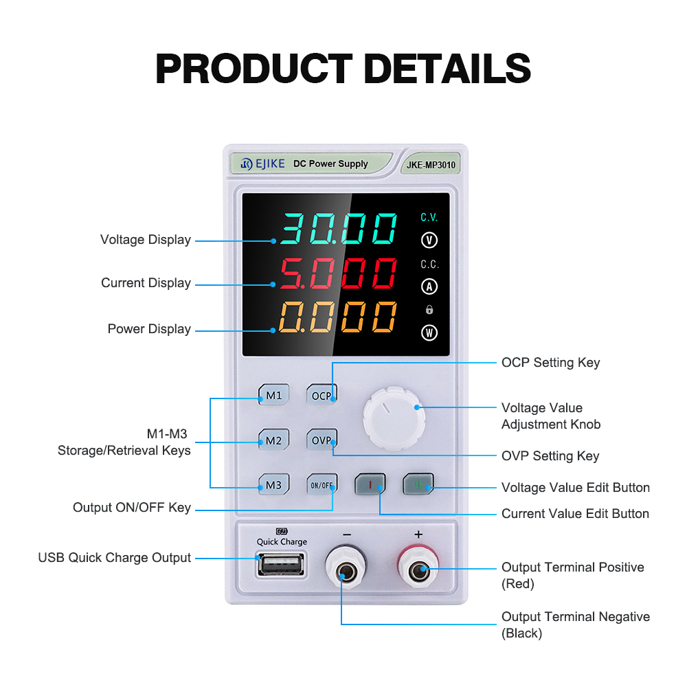 EJIKE DC Güç Kaynağı 300W Prog - Programmable Dc Power Supply 30V 10A incelemesi ve fiyatı